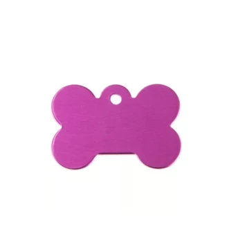 Gravírozható biléta alu csont kutyacsont kicsi 21x31 rózsaszín/pink (122210)