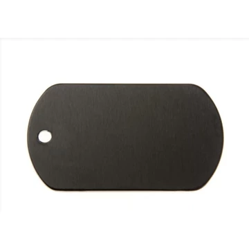 Gravírozható biléta alu dögcédula 50x29 mm fekete (122253)