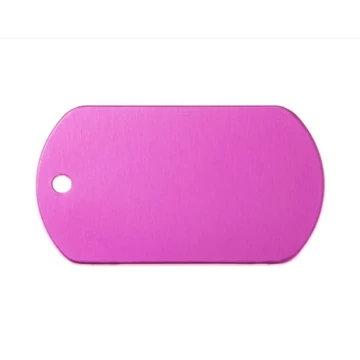 Gravírozható biléta alu dögcédula 50x29 mm rózsaszín/pink (122258)