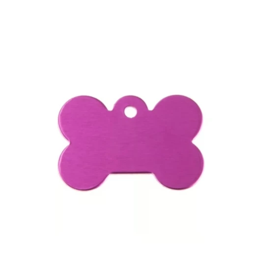 Gravírozható biléta alu csont kutyacsont kicsi 21x31 rózsaszín/pink (122210)