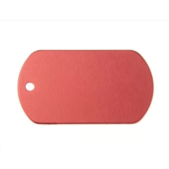 Gravírozható biléta alu dögcédula 50x29 mm piros (122255)