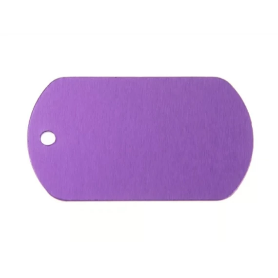 Gravírozható biléta alu dögcédula 50x29 mm lila (122259)