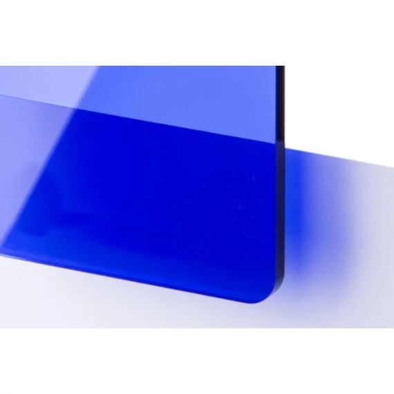 TroGlass Color Gloss 3,0 mm Plexi Fényes Kék (1 réteg) akril lemez 606 x 1216 mm / 117133 (kültéri)