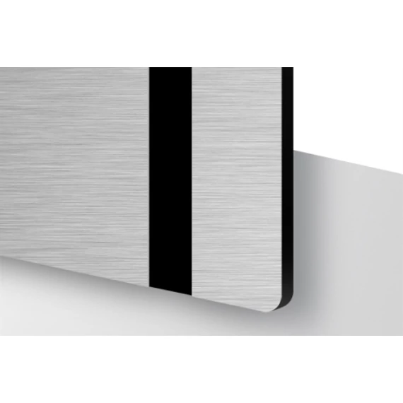 TroLase Metallic Plus 0,8 mm Szálhúzott Acél/Fekete (2 réteg) 616 x 1245 mm / LMT+314-203 (kültéri)