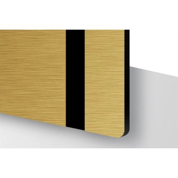 TroLase Metallic Plus 0,8 mm Szálhúzott Arany/Fekete (2 réteg) 616 x 1245 mm / LMT+764-203 (kültéri)