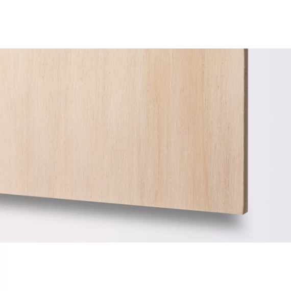 Rétegelt falemez 3mm 30x30cm lézeres kivágáshoz és gravírozáshoz normál B/BB minőség, nyárfa (295x295mm)