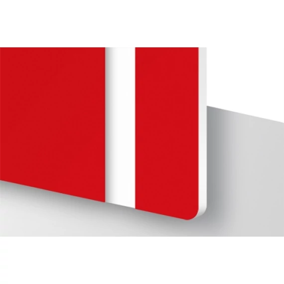 TroLase 3,2 mm Piros/Fehér (2 réteg) 616 x 1245 mm / L602-209 (kültéri)