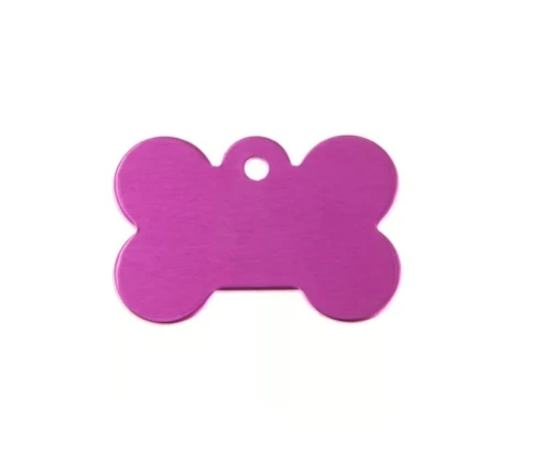 Gravírozható biléta alu csont kutyacsont kicsi 21x31 rózsaszín/pink (122210)