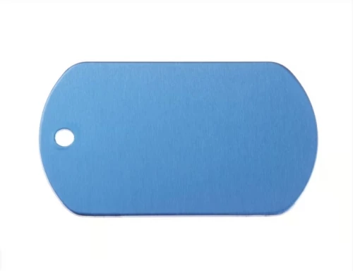 Gravírozható biléta alu dögcédula 50x29 mm kék (122254)