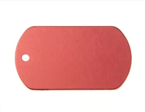 Gravírozható biléta alu dögcédula 50x29 mm piros (122255)