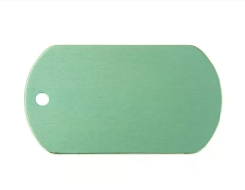 Gravírozható biléta alu dögcédula 50x29 mm zöld (122257)