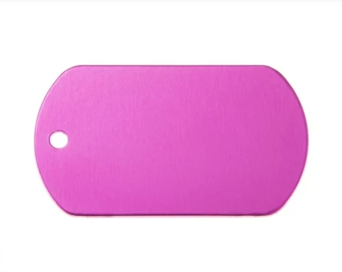 Gravírozható biléta alu dögcédula 50x29 mm rózsaszín/pink (122258)