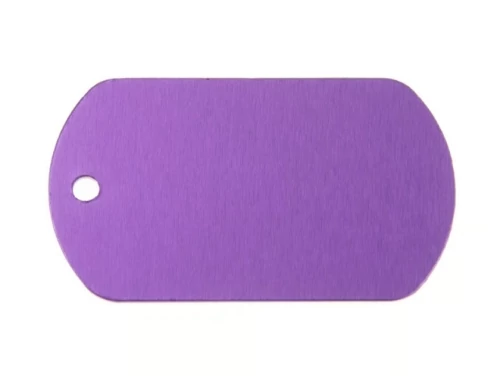 Gravírozható biléta alu dögcédula 50x29 mm lila (122259)