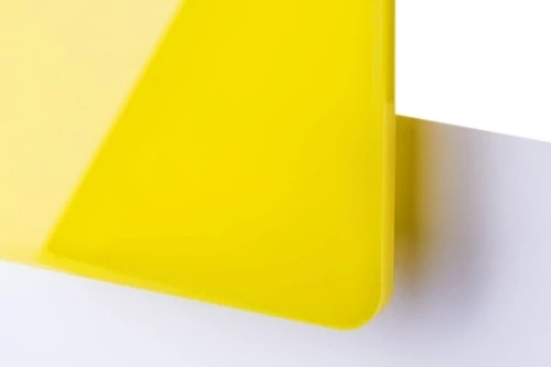 TroGlass Color Gloss 3,0 mm Sárga  (1 réteg) akril lemez, Plexi 606 x 1216 mm / 117071  (kültéri)