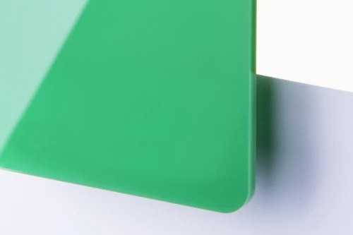 TroGlass Color Gloss 3,0 mm Zöld  (1 réteg) akril lemez, Plexi 606 x 1216 mm / 117123 (kültéri)