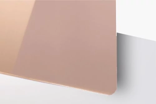 TroGlass Mirror 3,0 mm Plexi víztiszta tükör rozéarany akril lemez 610 x 1220 mm
