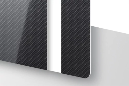 TroLase Foil 0,2 mm Karbon / fehér (2 réteg+öntapadó) 305 x 610 mm / 200508  (kültéri)