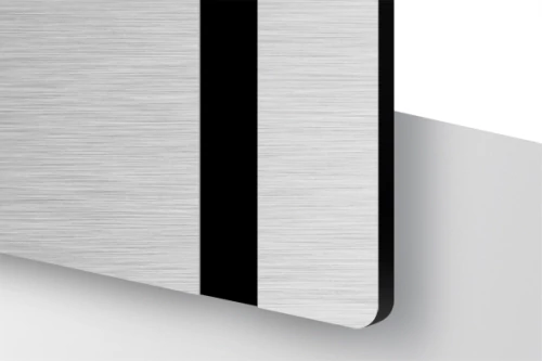 TroLase Metallic 0,8 mm Szálhúzott Alu/Fekete (2 réteg) 616 x 1245 mm / LMT354-203 (beltéri)