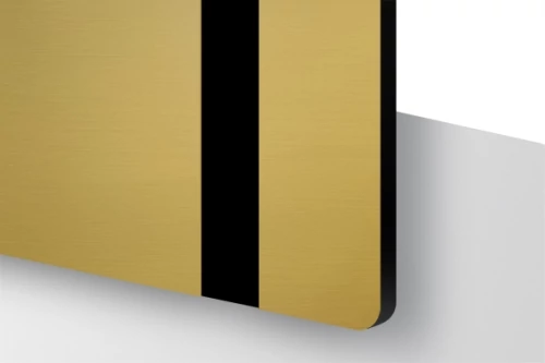 TroLase Metallic 0,8 mm Szálhúzott EU Arany/Fekete (2 réteg) 616 x 1245 mm / LMT754-203 (beltéri)