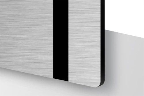 TroLase Metallic Plus 0,8 mm Szálhúzott Acél/Fekete (2 réteg) 616 x 1245 mm / LMT+314-203 (kültéri)