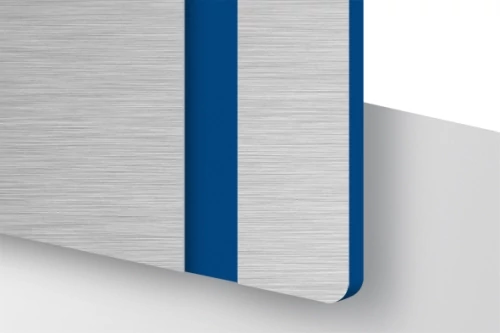 TroLase Metallic Plus 1,6 mm Szálhúzott Acél/Kék (2 réteg) 616 x 1245 mm / LMT+315-206 (kültéri)