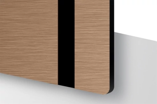 TroLase Metallic Plus 1,6 mm Szálhúzott Vörösréz/Fekete (2 réteg) 616 x 1245 mm / LMT+864-206 (kültéri)