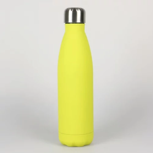 Lézerezhető fém kulacs Sárga rozsdamentes 500ml / 163878