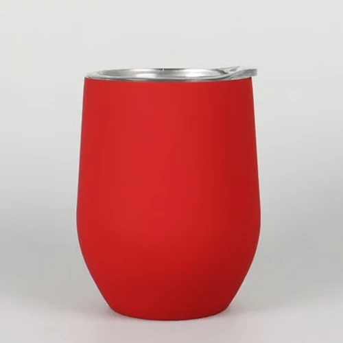 Lézerezhető fém bögre piros rozsdamentes 360ml / 163913