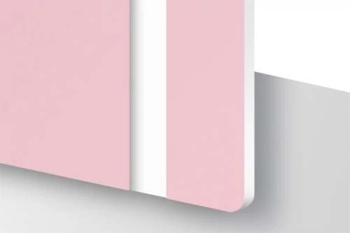 TroLase 1,6 mm Pink / Fehér (2 réteg) 616 x 1245 mm / L672-206 (kültéri)